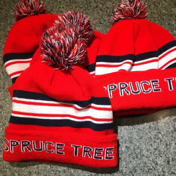 Spruce Tree knit caps - lot of 4 hats - Picture 2 of 6